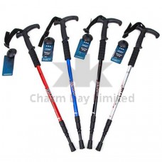 伸縮三節爬山杖